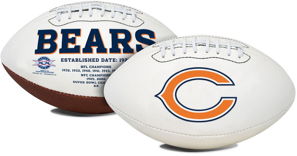 Chicago Bears Football Full Size Embroidered Signature Series