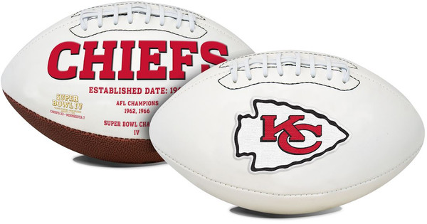 Kansas City Chiefs Football Full Size Embroidered Signature Series