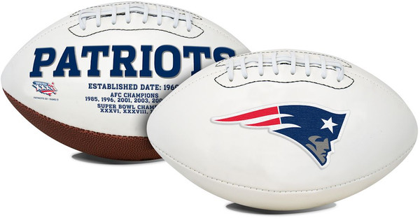 New England Patriots Football Full Size Embroidered Signature Series