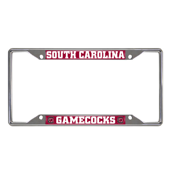 University of South Carolina - South Carolina Gamecocks License Plate Frame Gamecock G Primary Logo Chrome