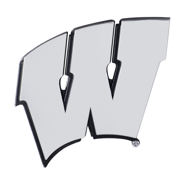 University of Wisconsin - Wisconsin Badgers Chrome Emblem W Primary Logo Chrome