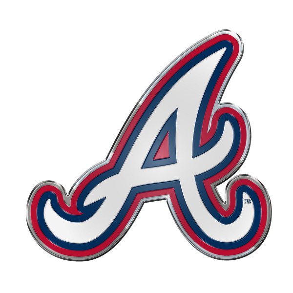 Atlanta Braves Embossed Color Emblem "Script A" Primary Logo