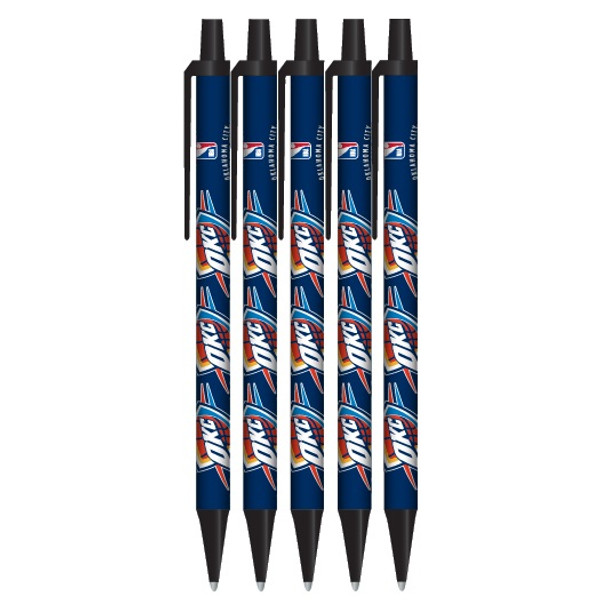 Oklahoma City Thunder Pens Click Style 5 Pack