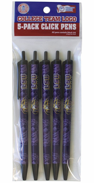LSU Tigers Click Pens 5 Pack