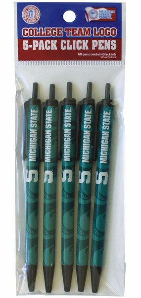 Michigan State Spartans Click Pens 5 Pack