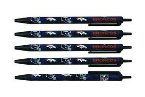 Denver Broncos Click Pens 5 Pack