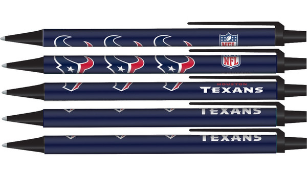 Houston Texans Pens Click Style 5 Pack