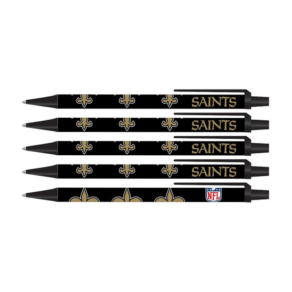 New Orleans Saints Pens Click Style 5 Pack