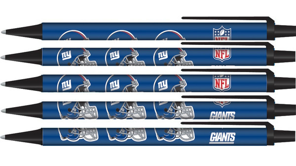 New York Giants Pens Click Style 5 Pack