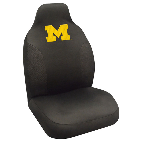 University of Michigan - Michigan Wolverines Seat Cover M Primary Logo Black
