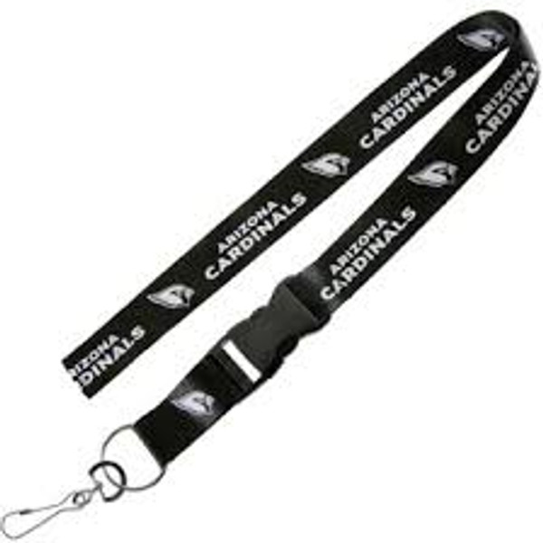 Arizona Cardinals Lanyard - Breakaway with Key Ring - Blackout