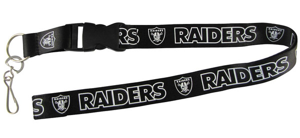 Las Vegas Raiders Lanyard - Breakaway with Key Ring - Blackout