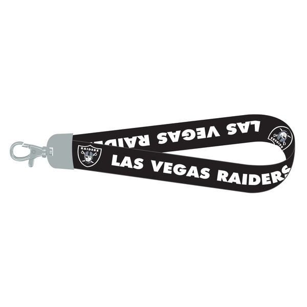 Las Vegas Raiders Lanyard Wristlet Style Black Alternate Design