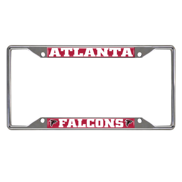 Atlanta Falcons License Plate Frame  Falcon Primary Logo and Wordmark Red