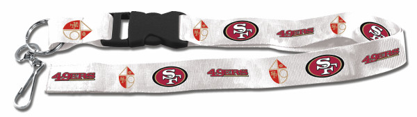 San Francisco 49ers Lanyard Breakaway with Key Ring Style Retro Style Alternate