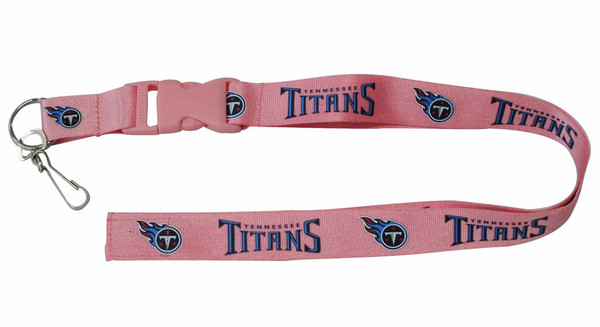 Tennessee Titans Lanyard Breakaway with Key Ring Style Pink Design