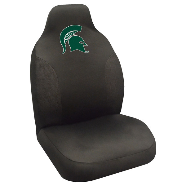 Michigan State University - Michigan State Spartans Seat Cover Spartan Primary Logo Black