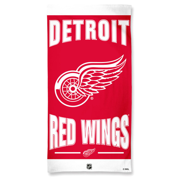 Detroit Red Wings Towel 30x60 Beach Style