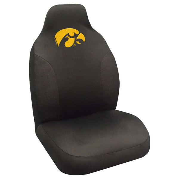 University of Iowa - Iowa Hawkeyes Seat Cover Tigerhawk Primary Logo Black