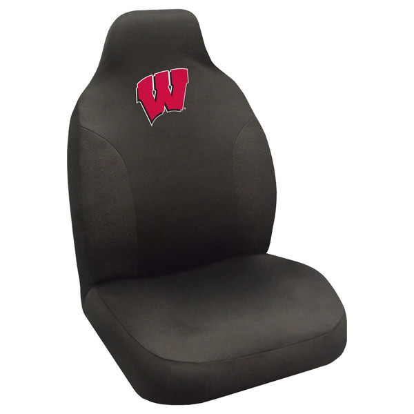 University of Wisconsin - Wisconsin Badgers Seat Cover W Primary Logo Black