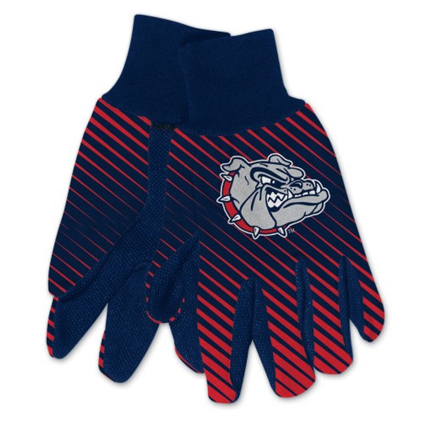 Gonzaga Bulldogs Gloves Two Tone Style Adult Size