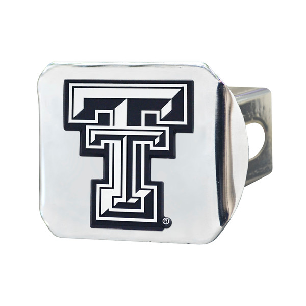 Texas Tech University - Texas Tech Red Raiders Hitch Cover - Chrome Double T Primary Logo Chrome