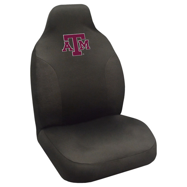 Texas A&M University - Texas A&M Aggies Seat Cover TAM Primary Logo Black