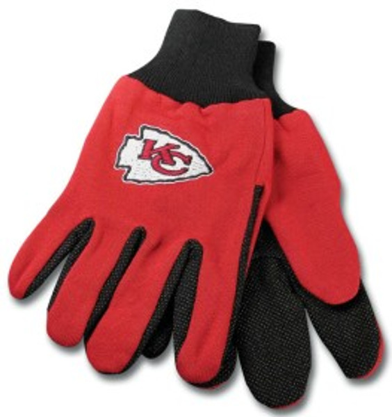 Kansas City Chiefs Two Tone Adult Size Gloves