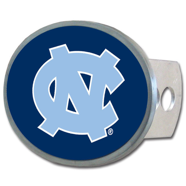 N. Carolina Tar Heels Oval Metal Hitch Cover Class II and III