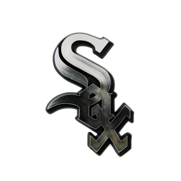 Chicago White Sox Molded Chrome Emblem "SOX" Primary Logo