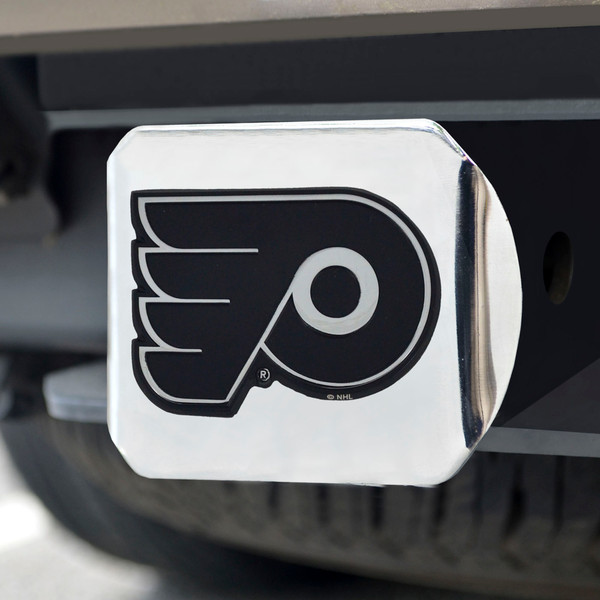 NHL - Philadelphia Flyers Hitch Cover - Chrome on Chrome 3.4"x4"