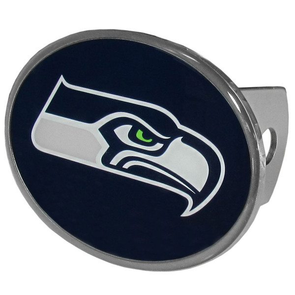 Seattle Seahawks Oval Metal Hitch Cover Class II and III