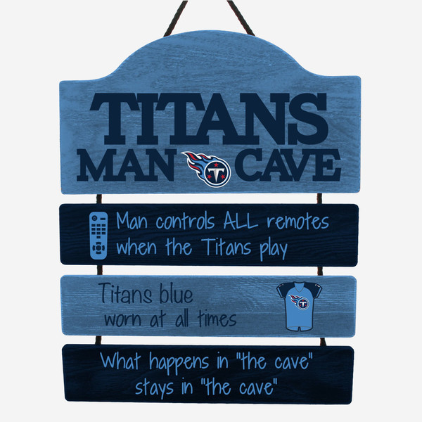 Tennessee Titans Man Cave Design Wood Sign