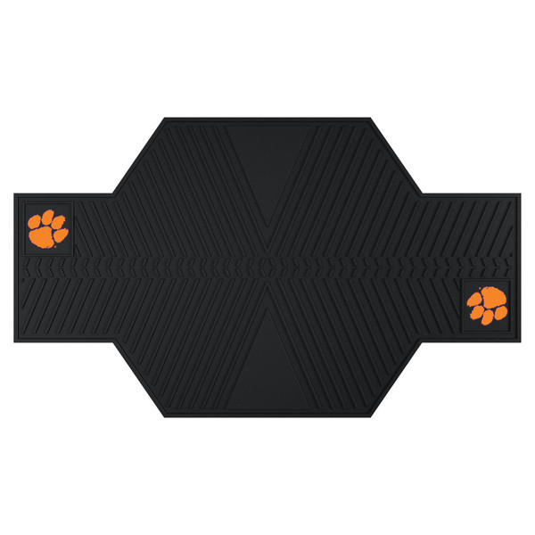 Clemson University - Clemson Tigers Motorcycle Mat Tiger Paw Primary Logo Black