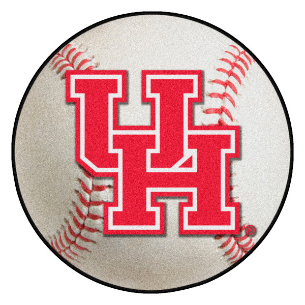 University of Houston - Houston Cougars Baseball Mat Interlocking UH Primary Logo White