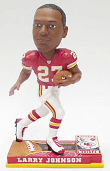 Kansas City Chiefs Larry Johnson Forever Collectibles On Field Bobblehead