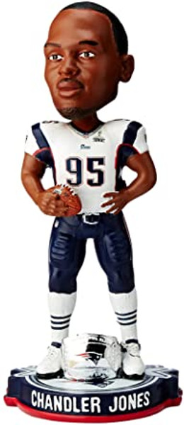 New England Patriots Chandler Jones Forever Collectibles Super Bowl 49 Champ Bobblehead