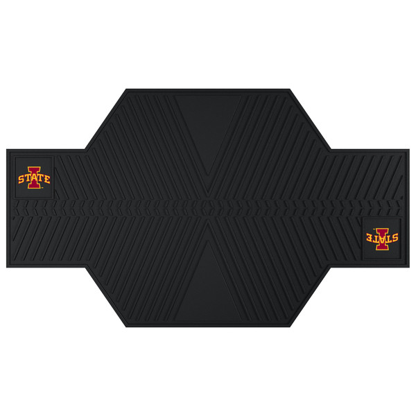 Iowa State University - Iowa State Cyclones Motorcycle Mat I STATE Primary Logo Black