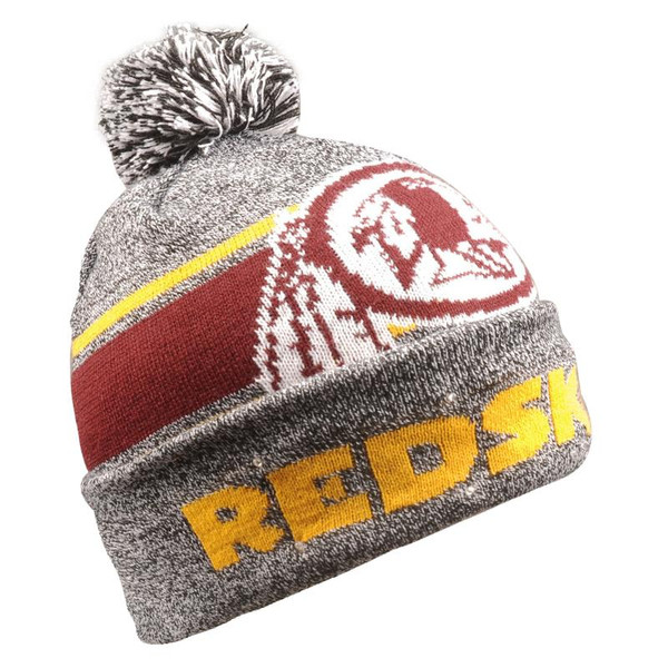 Washington Commanders Beanie Gray Stripe Light Up