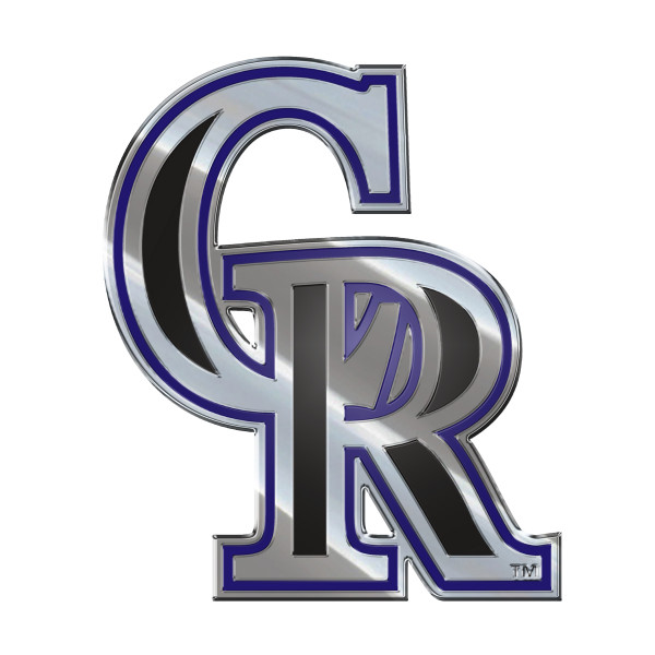 Colorado Rockies Embossed Color Emblem "CR" Primary Logo