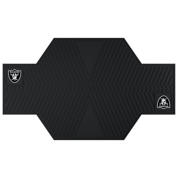 Las Vegas Raiders Motorcycle Mat Raider Shield Primary Logo Black