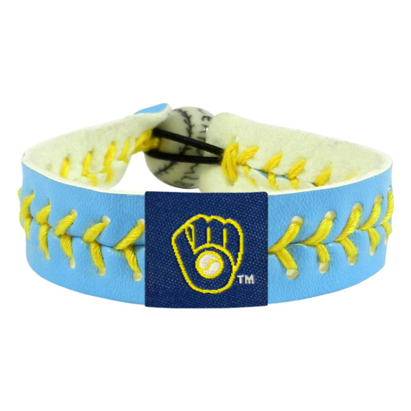 Milwaukee Brewers Bracelet Team Color Baseball Columbia Blue