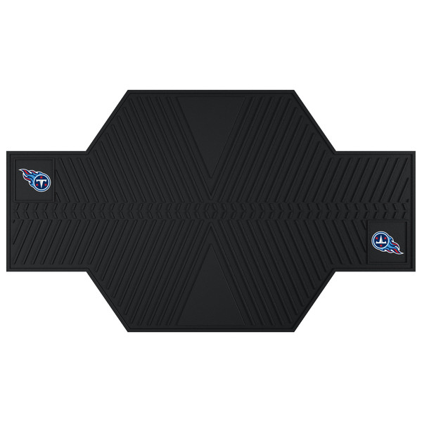Tennessee Titans Motorcycle Mat Flaming T Primary Logo Black