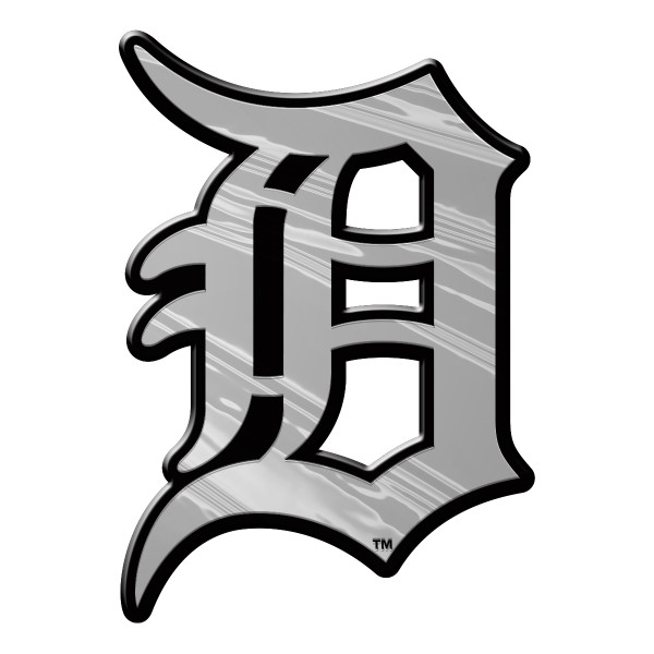 Detroit Tigers Molded Chrome Emblem "Stylized D" Primary Logo