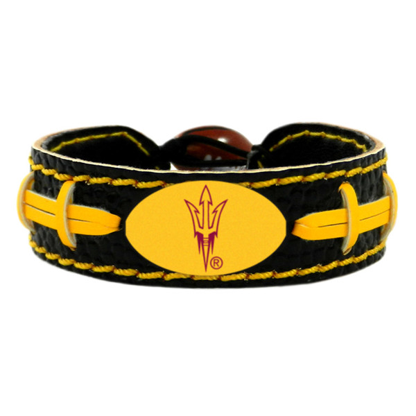 Arizona State Sun Devils Pitchfork Logo Team Color Football Bracelet