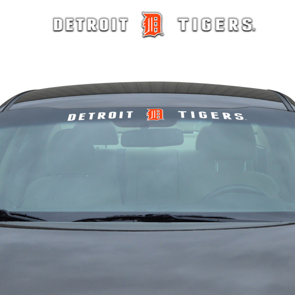 Detroit Tigers Windshield Decal Primary Logo and Team Wordmark