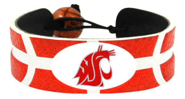 Washington State Cougars Team Color Basketball Bracelet