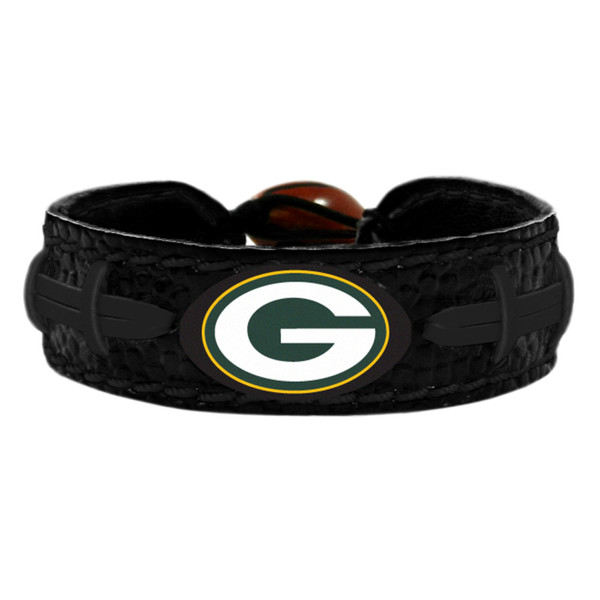 Green Bay Packers Bracelet Team Color Tonal Black Football