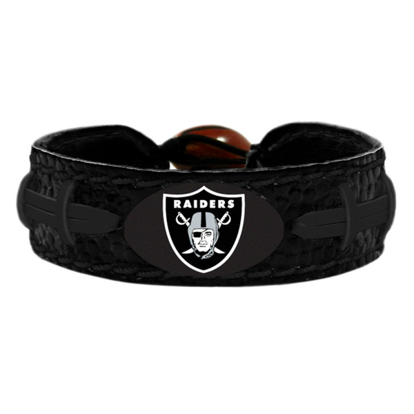 Las Vegas Raiders Bracelet Team Color Tonal Black Football