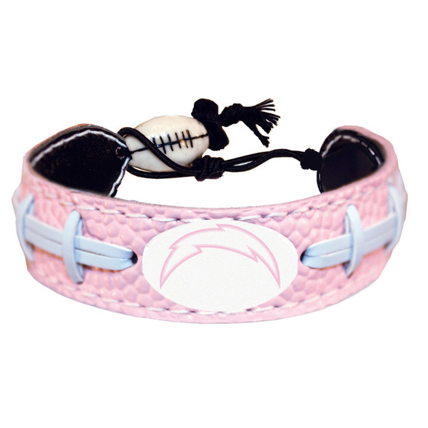 San Diego Chargers Pink NFL Football Bracelet -